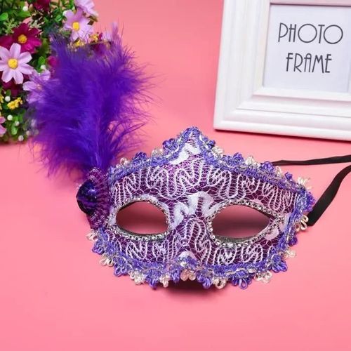 Masque Vénitien Patch Peint Princesse - Ohp - Rouge - Adulte - Mixte
