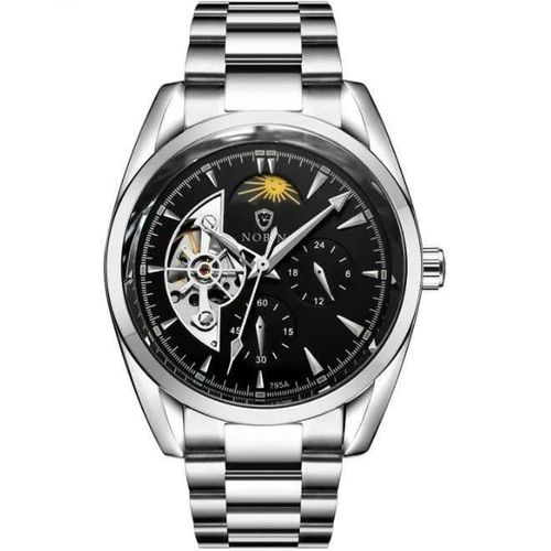 Montre - Ohp - Mécanique - Tanche 30 Atm - Acier Inoxydable - Noir