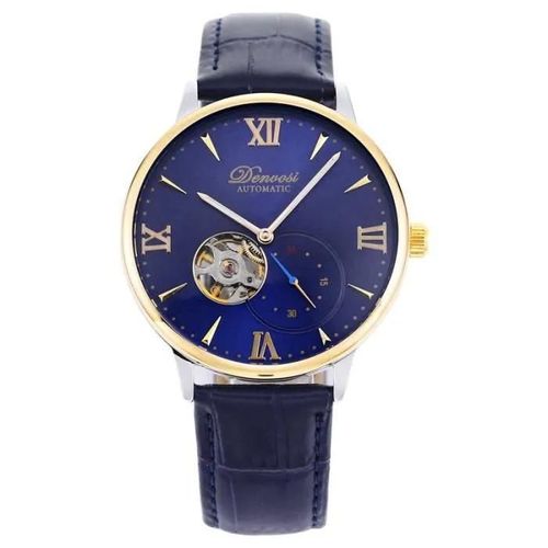 Montre Hommes Ohp J31 - Ohp - Montre Mécanique - Etanche - Lumineux - Coquille D\Or Ceinture Bleue Surface Bleue