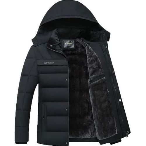 Doudoune Homme Hiver Parka À Capuche Veste Garder Au Chaud Manteau Vêtement Masculin Épaissir, Noir, Ry32478