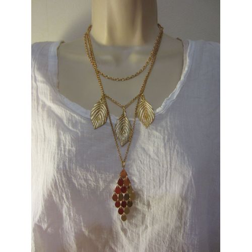 Collier Multi Rangs Doré