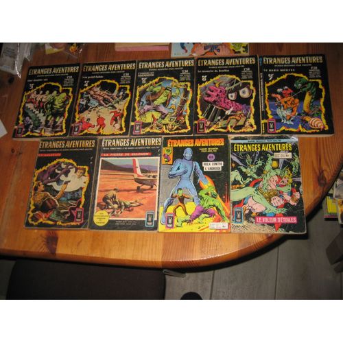 Lot 9 Numéros Etranges Aventures 3 A 7+14+17+48+58 Aredit Artima Marvel Dc Comics Pocket
