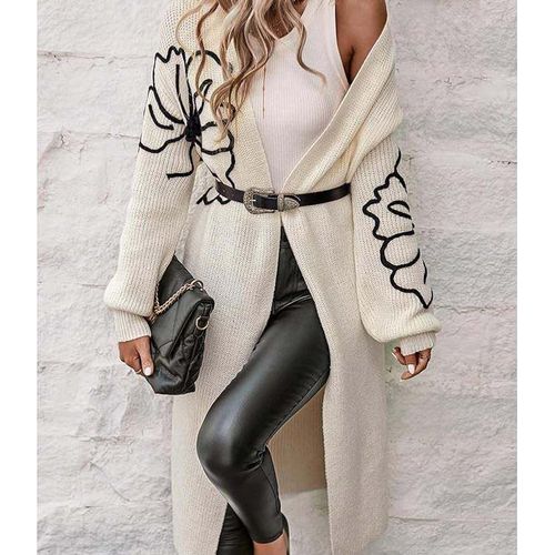 Cardigan Long Gilet Maxi En Grosses Mailles Pour Femme