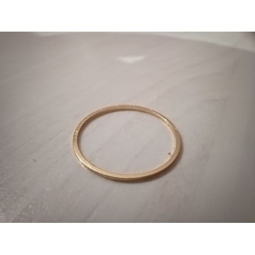 Bague Métal Doré,Anneau Simple Très Fin ,Taille 16.5
