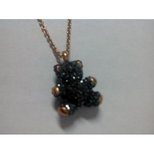 Chaine Et Pendentif Ourson Swaroski