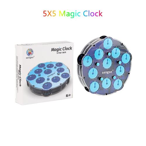 Sengso Magnétique Horloge Magique 3x3x3 Horloge Magique 4x4 Horloge Magique 5x5 Horloge Magique 3x3 Cube Magique Horloge Magnétique Vitesse Horloge Cube Jouet 3x3 Magnetic Ma - Type 5x5 Magic Clock