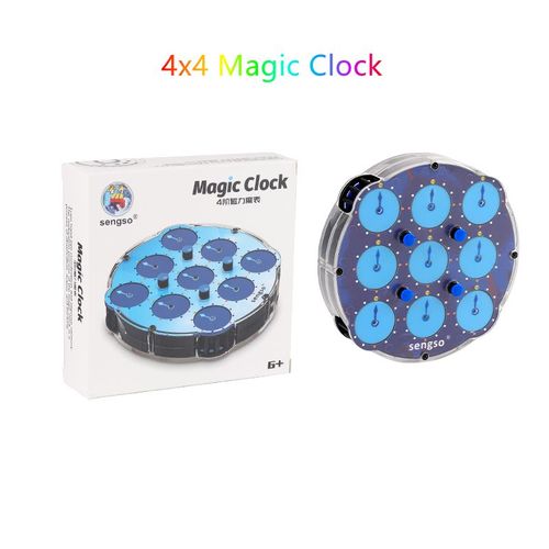 Sengso Magnétique Horloge Magique 3x3x3 Horloge Magique 4x4 Horloge Magique 5x5 Horloge Magique 3x3 Cube Magique Horloge Magnétique Vitesse Horloge Cube Jouet 3x3 Magnetic Ma - Type 4x4 Magic Clock