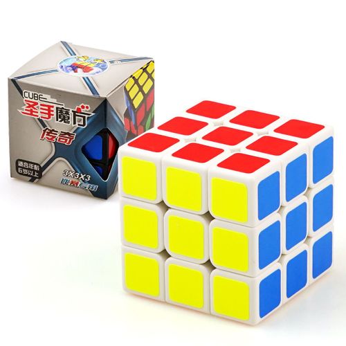 Cube Magique Professionnel Pour Enfants,Autocollant Conviviale Ré,Cubes De Puzzles De Vitesse,Jouet Fidget Pour La Maison,Montessori Dos,3x3 Bery - Type White
