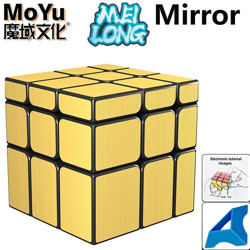 Moyu Meilong Series Magic Cube Pour Enfants,3x3,2x2,4x4,5x5,Professionnel,Spécial,Vitesse,Puzzle,Jouet, - Type Mirror Cube Golden #B