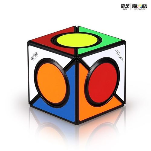 Qiyi-Cube Magique En Forme De Dakota Ide En Cuir Chevelu D'érable,Autocollant Noir,Sq1 Twisted Alien,2x2,3x3,5 Tours Inclinés, - Type Fangyuan Black