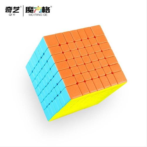 Qiyi-Cube Magique En Forme De Dakota Ide En Cuir Chevelu D'érable,Autocollant Noir,Sq1 Twisted Alien,2x2,3x3,5 Tours Inclinés, - Type 7x7 Colorful