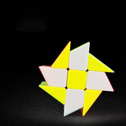 Qiyi-Cube Magique En Forme De Dakota Ide En Cuir Chevelu D'érable,Autocollant Noir,Sq1 Twisted Alien,2x2,3x3,5 Tours Inclinés, - Type Wildfire Wheel Color