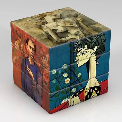 Puzzle Magique 3x3x3 Pour Enfants,Cube De Vitesse À Motif Japonais,Katsburg Hika Hokusai,Jouets Fidget,Cadeaux Pour Enfants - Type Picasso