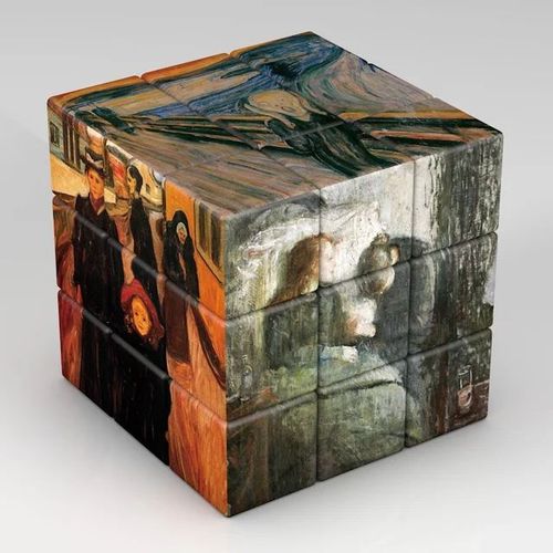 Puzzle Magique 3x3x3 Pour Enfants,Cube De Vitesse À Motif Japonais,Katsburg Hika Hokusai,Jouets Fidget,Cadeaux Pour Enfants - Type Munk
