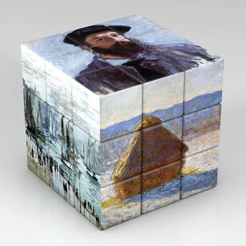 Puzzle Magique 3x3x3 Pour Enfants,Cube De Vitesse À Motif Japonais,Katsburg Hika Hokusai,Jouets Fidget,Cadeaux Pour Enfants - Type Monet