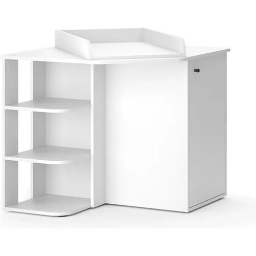 Vicco Commode À Langer Kristian, Blanc, 85 X 86.2 Cm Avec Porte Et Compartiments Ouverts