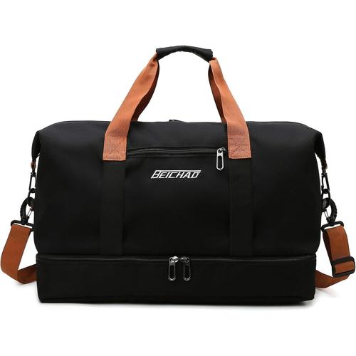 Sac De Sport Et Sac De Voyage Pour Homme Et Femme - Sac De Voyage De Sport Avec Compartiment À Chaussures Et Compartiment Humide - Sac À Main Pour Voyage, Gym, Yoga