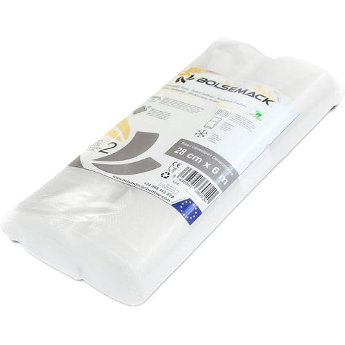 2 Rouleaux Pour Appareil De Mise Sous Vide 28 Cm X 6 Mètres (Sacs Sous Vide Alimentaire) Pour Emballeurs Domestiques De Tout Type.