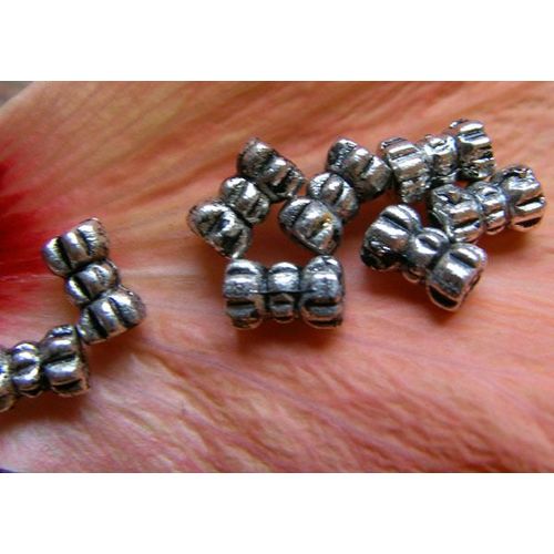 Perles Mini Noeuds En Argent Du Tibet