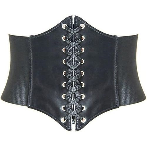 Ceinture Corset Pour Femme Cuir Corset À Lacets Ceinture Élastique Ceinture Rétro Cinch Quatre Tailles