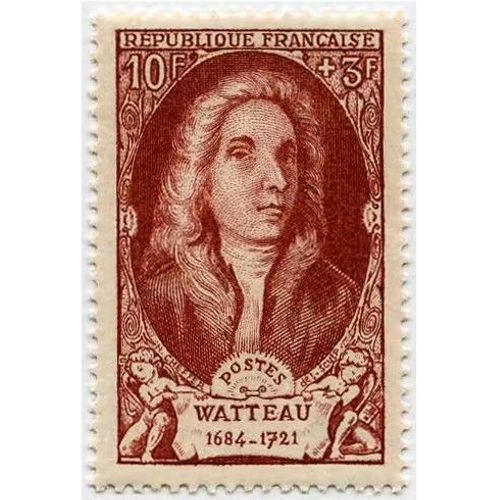 France 1949, Très Beau Timbre Neuf** Luxe Yvert 855, Série Personnages, Antoine Watteau, Peintre Français.