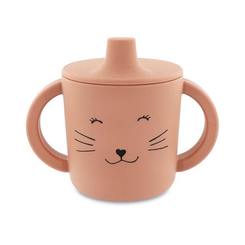 Tasse D'Apprentissage En Silicone Mrs. Cat - Rose