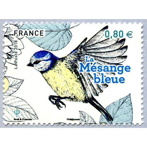 France 2018, Très Beau Timbre Neuf** Luxe Yvert 5238, Salon Paris Philex 2018 - Les Oiseaux De Nos Jardins, La Mésange Bleue.