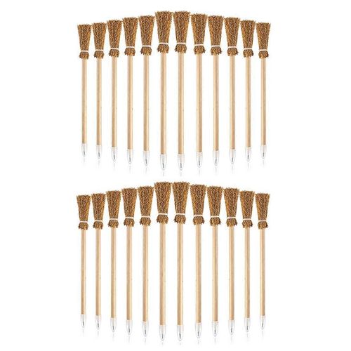 24 Pcs Witch Broom Crayons Pour Halloween Balai Stick, Stylo À Bille Crayons Halloween Party Favors Witch