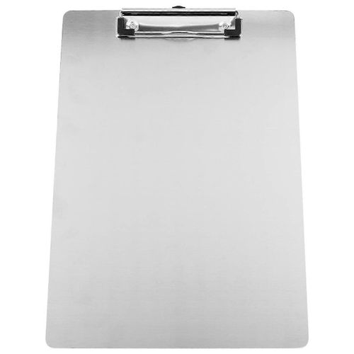 Dossier Presse-Papiers En Métal A4 Acier Inoxydable Presse-Papiers Bill Dossier De Stockage Écriture De Carte De Fichier Menu Sp