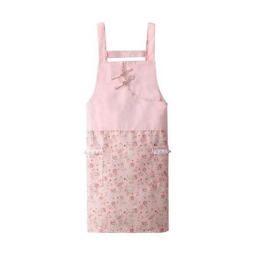 Tablier De Cuisine - Wirlsweal - Avec Poches - Motif Imprimé Rose