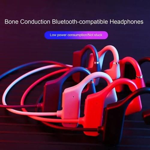 Casques à conduction osseuse Super qualité sonore Pratique à la mode Pratique Casques à conduction osseuse sans fil style-Black1