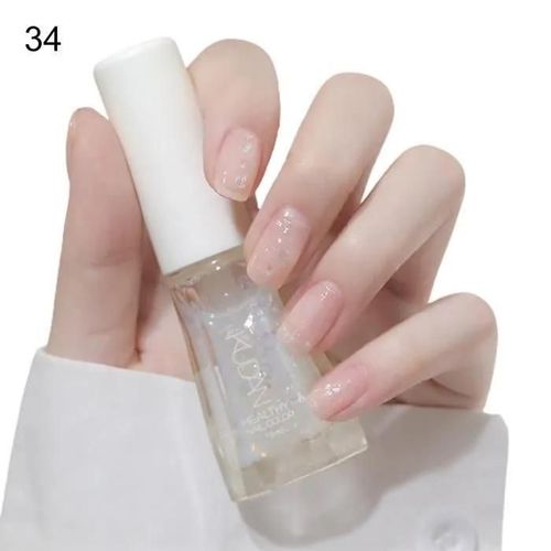 Oyafun Vernis À Ongles,À Base D\Eau, À Séchage Rapide Et Sans Odeur, Vernis À Ongles À Paillettes De Couleur Nude Pelable-34 
