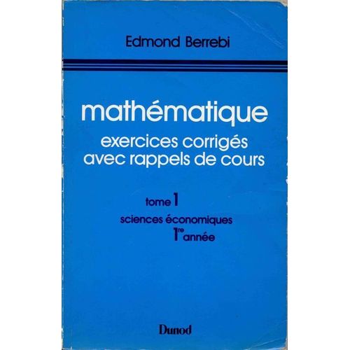 Mathematique Exercices Corrigés Avec Rappels De Cours