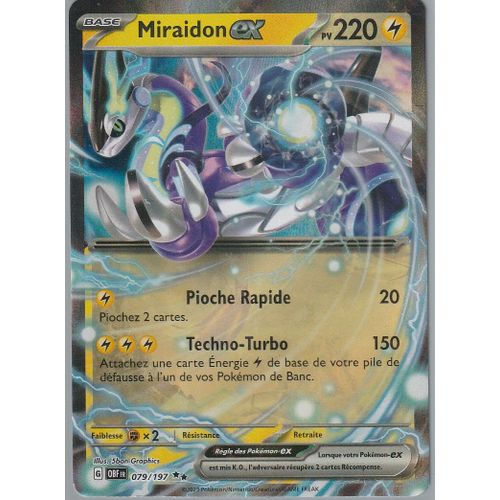 Carte Pokémon - Miraidon Ex - 079/197 - Ultra-Rare - Ev3 Flammes Obsidiennes