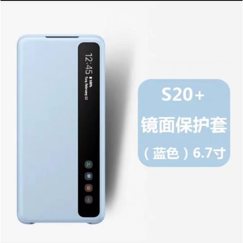 Coque Pour Samsung Galaxy S20+,Samsung Clear View Cover - Étui À Rabat Pour Téléphone Portable - Bleu