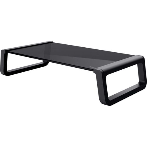 Trust Monta Support Écran Verre Trempé 41x22x10cm, Rehausseur PC Ergonomique - Noir