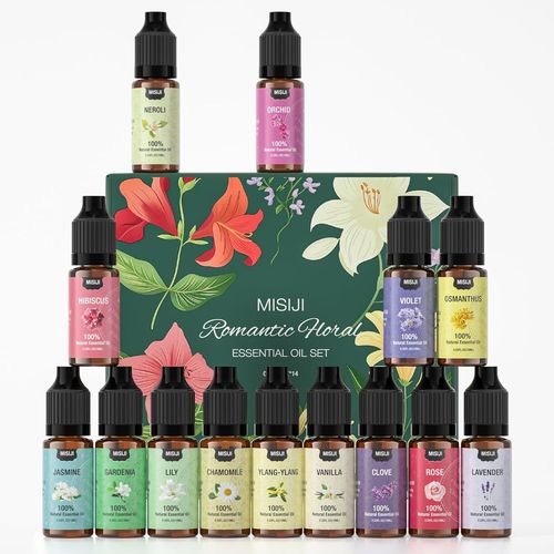 Set D'huiles Essentielles Pour Diffuseur Maison Rose Pour Diffuseur Et Aromathérapie 14x10ml