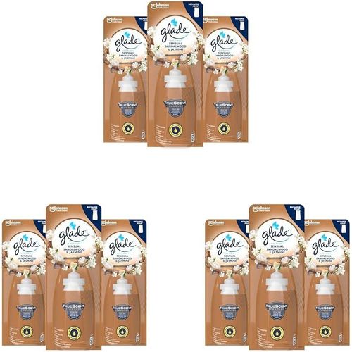 Sense & Spray Recharges Sensual Sandalwood & Jasmine - Diffuseur De Parfum À Détection De Mouvement - Infusées Aux Huiles Essentielles - 3 Recharges (Lot De 3) 