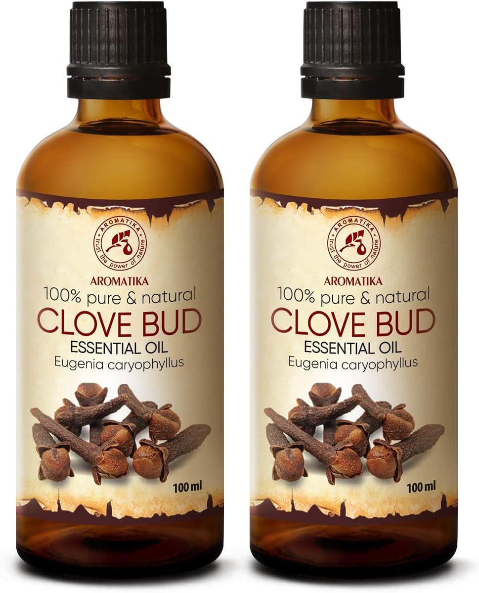 Huile Essentielle Clou De Girofle Set 2x100ml - Eugenia Caryophyllus - Pure Et Naturelle - Pour Diffuseur - Pour Beauté - Bain - Soins Du Corps - Relaxation - Aromathérapie - Clove Bud Oil 