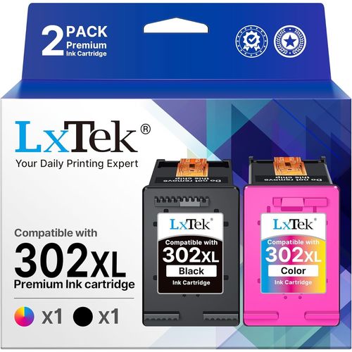 302 Xl Compatible Pour Hp 302 Noir Et Couleur Pour Cartouche Encre 302xl Pour Hp Envy 4520 4527 4525 Officejet 3831 3830 5232 Deskjet 3630 3639 3636 (Noir Tri-Colore, 2-Pack)[Tou710035]