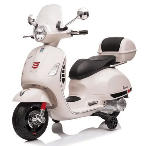 Vespa Gt Pour Enfants - Batterie 6v - 3 À 6 Ans - Avec Musique - Blanc