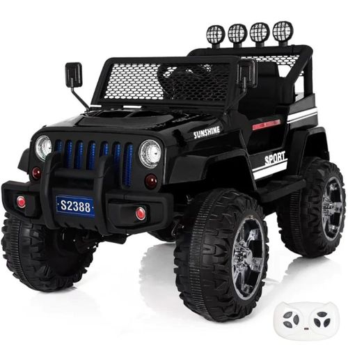 Jeep 4x4 - Voiture À Batterie Pour Enfants - 12v - 2 À 6 Ans - Noir