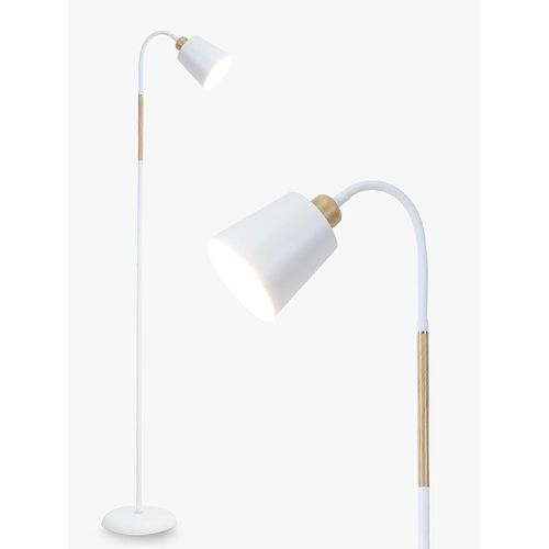 Lampadaire Sur Pied Blanc 360° Vili,Pivotant Douille E27 Max. 60w,Lampe De Canapé Moderne En Métal Avec Hauteur 159cm,Pour Salon Canapé Chambre À Coucher, Rétro En Métal¿Sans Ampoules¿