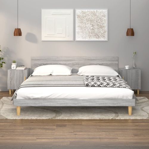 Vidaxl Table Basse Gris Brillant 60x60x30 Cm Aggloméré