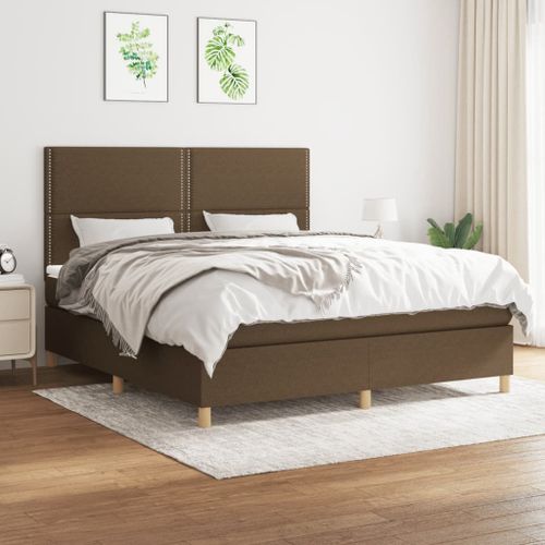 Vidaxl Chaise Pivotante De Bureau Marron Tissu