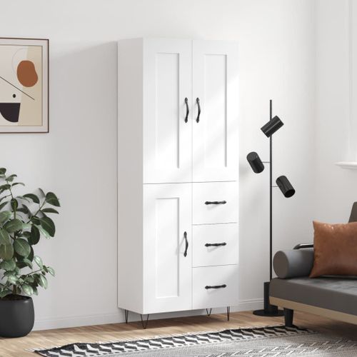 Vidaxl Buffets 2 Pcs Chêne Fumé 60x31x84 Cm Bois D'ingénierie