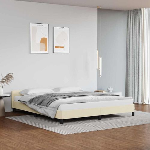 Vidaxl Cadre De Lit Avec Tête De Lit Et Led Chêne Marron 150x200 Cm