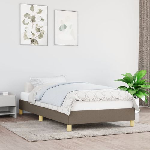 Vidaxl Sommier Tapissier Avec Matelas Et Led Gris Clair 80x200cm Tissu