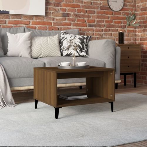 Vidaxl Buffets 2 Pcs Chêne Fumé 60x31x70 Cm Bois D'ingénierie