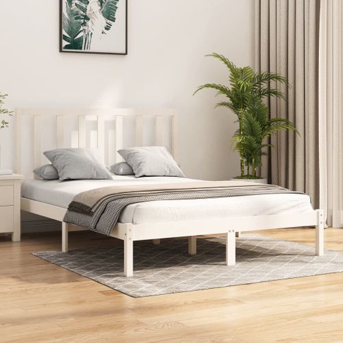 Vidaxl Ensemble De Salle À Manger 5 Pcs Bois D'hévéa Blanc
